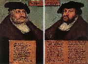 CRANACH, Lucas the Elder, Portraits of Johann I and Frederick III the wise, Electors of Saxony dfg